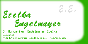 etelka engelmayer business card